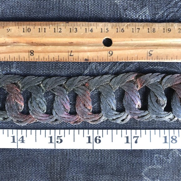 Flat Looped Metal Cable Necklace Industrial Arts Minimalist Wire Artisan Forged - Picture 8 of 9